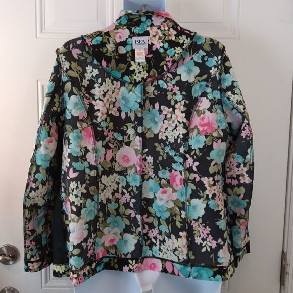 BFA Classics black floral unlined Blazer - Picture 10 of 11